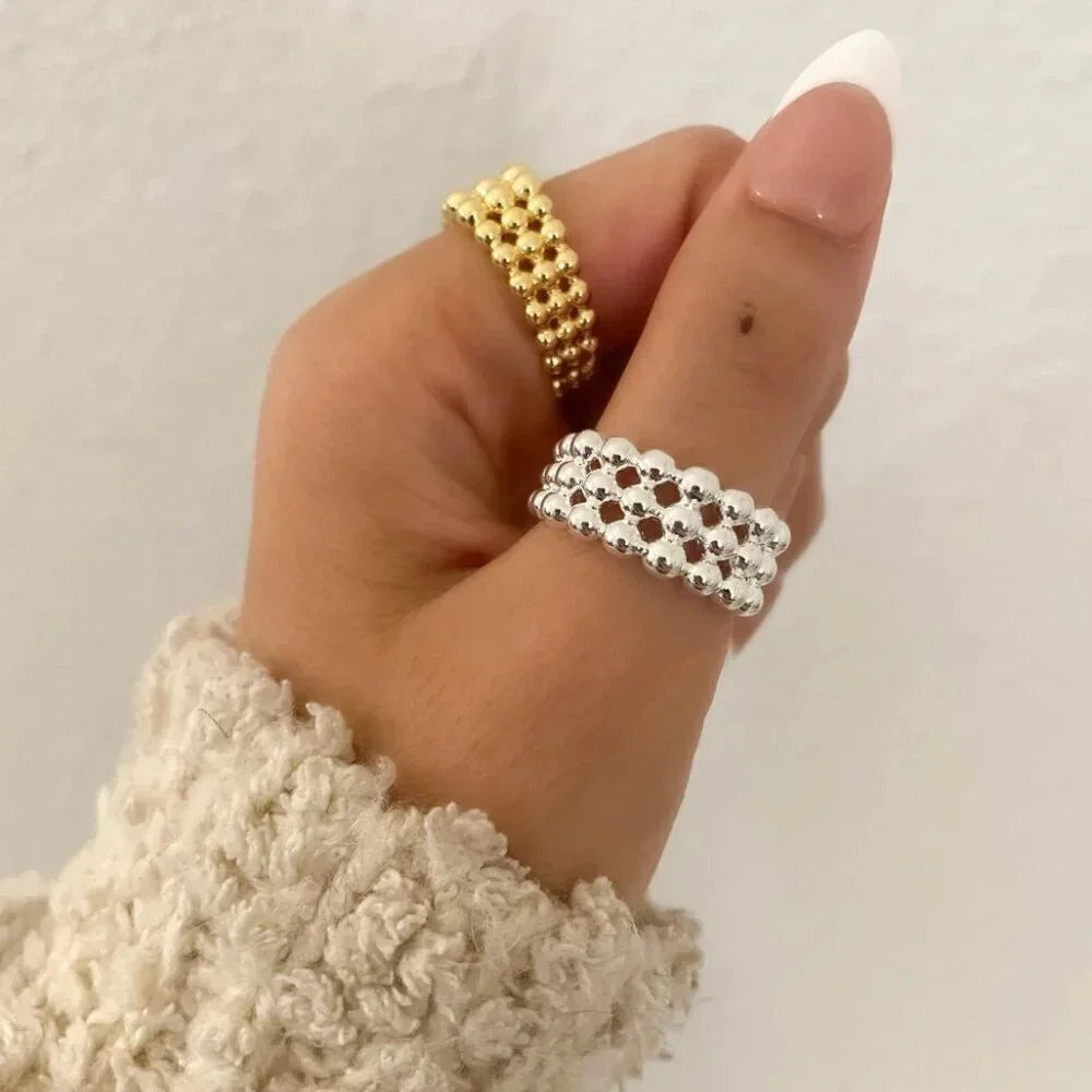 925 Sterling Silver Bead Ring Ball Ring Minimalist Ring Stackable Ring Band